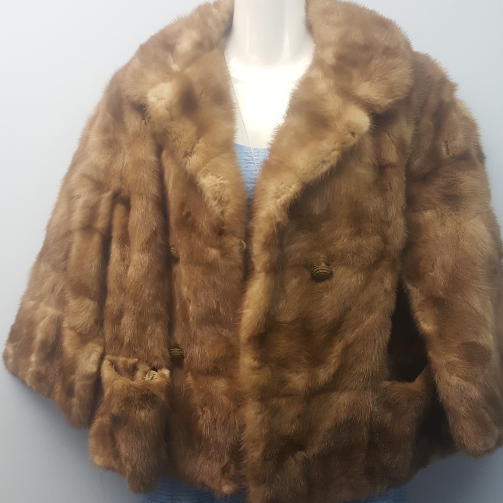 FOX FUR JACKET VINTAGE BY BILL MARRE INC SIZE M